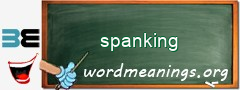 WordMeaning blackboard for spanking